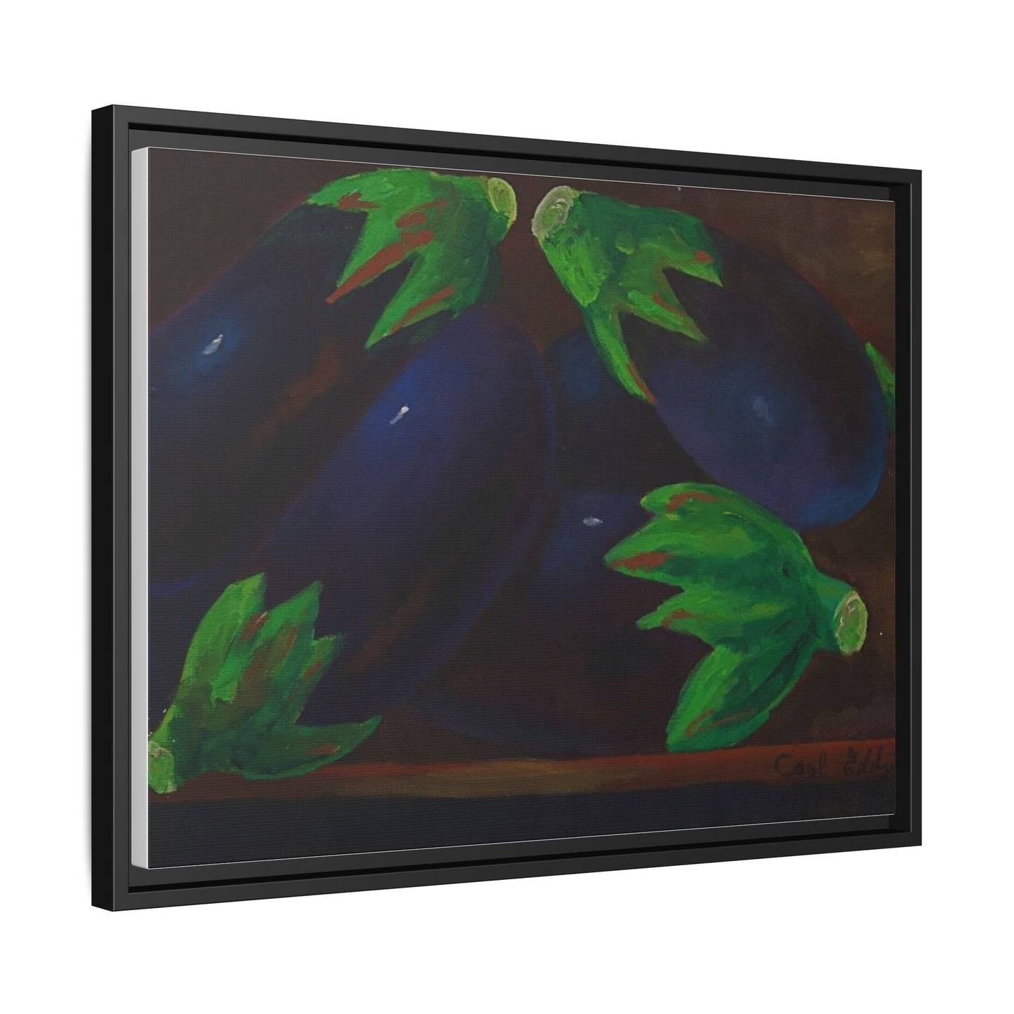 Canvas Wall Art - Tropical Eggplant Design