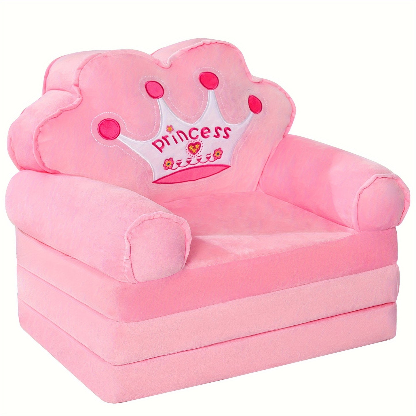 💖 Foldable Multifunctional Teenage Lounge Sofa (Pink): Plush, Washable Memory Foam Chair with Pillow and Armrests