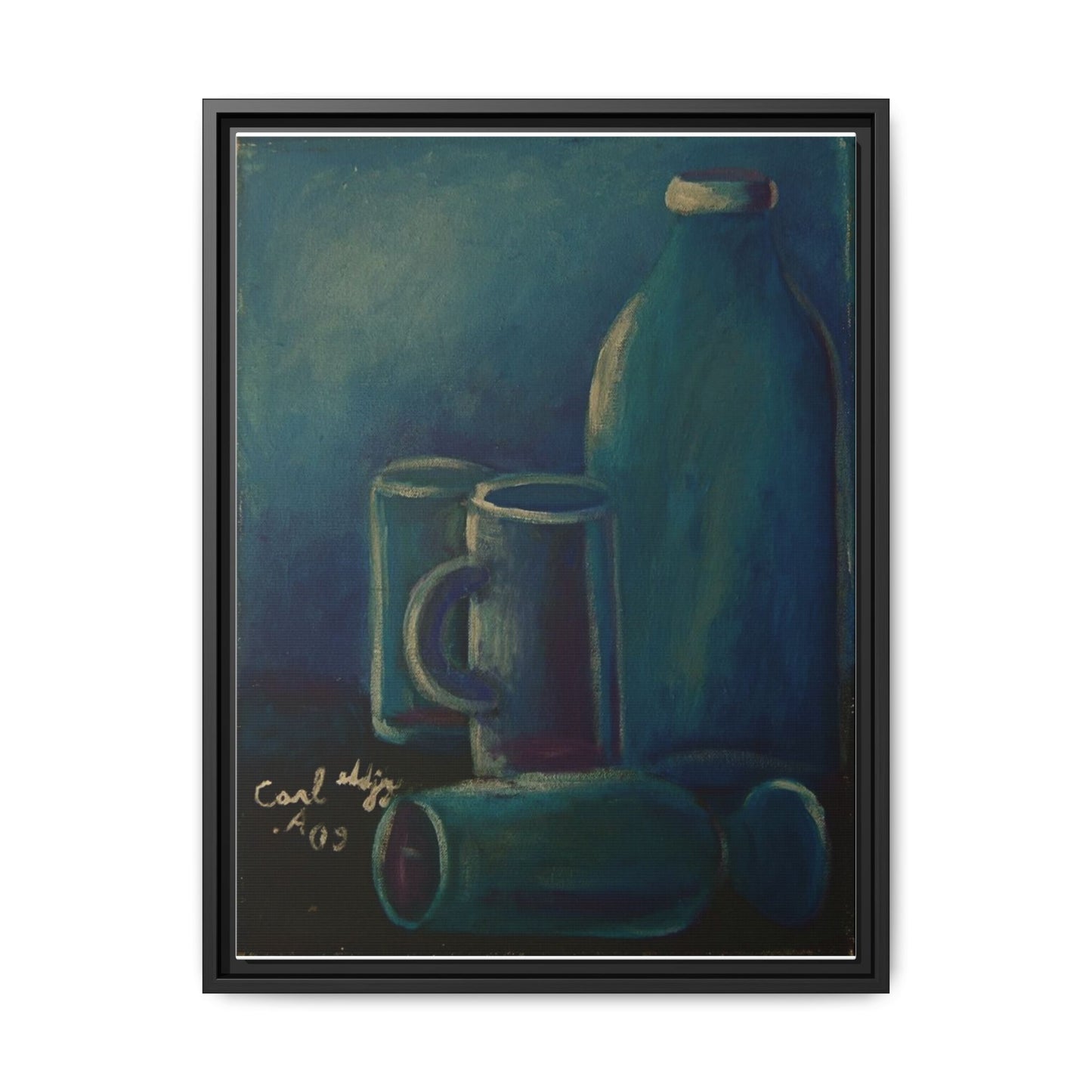 Canvas Wall Art Bottle and Glass