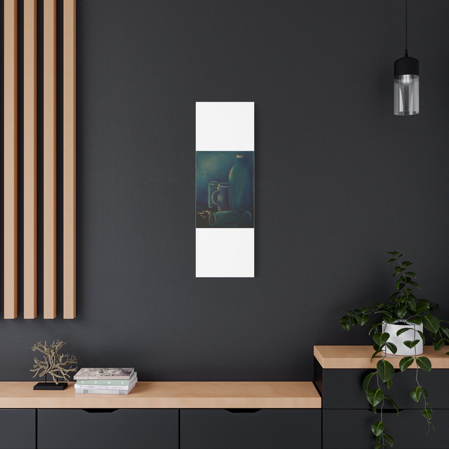 Canvas Art - Glass and Bottle Design