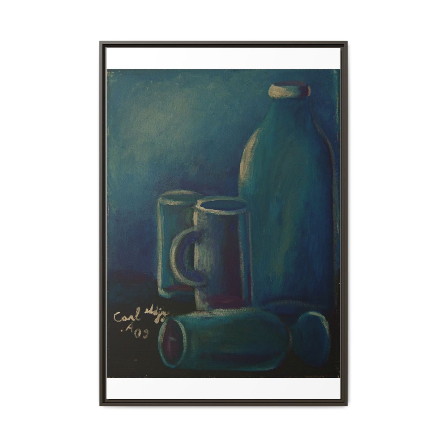 Canvas Wall Art Bottle and Glass