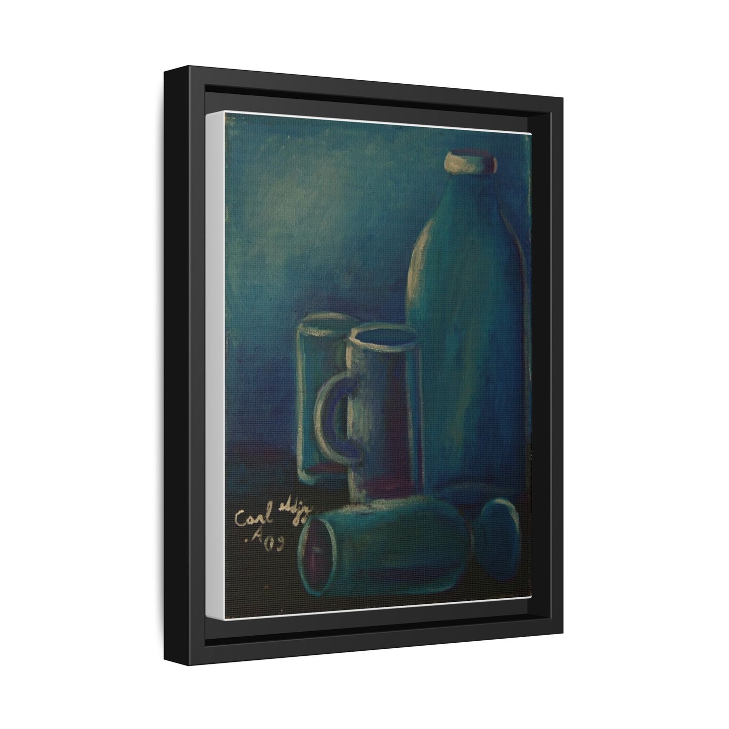 Canvas Wall Art Bottle and Glass