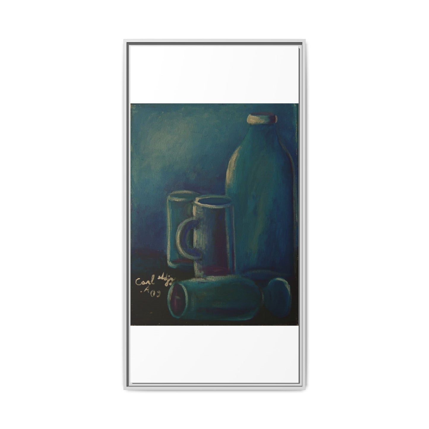 Canvas Wall Art Bottle and Glass