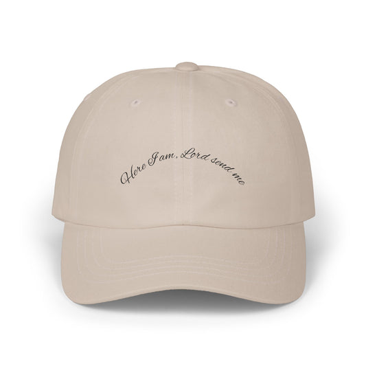 Baseball Cap - 'Here I am, Lord, send me' Christian Message