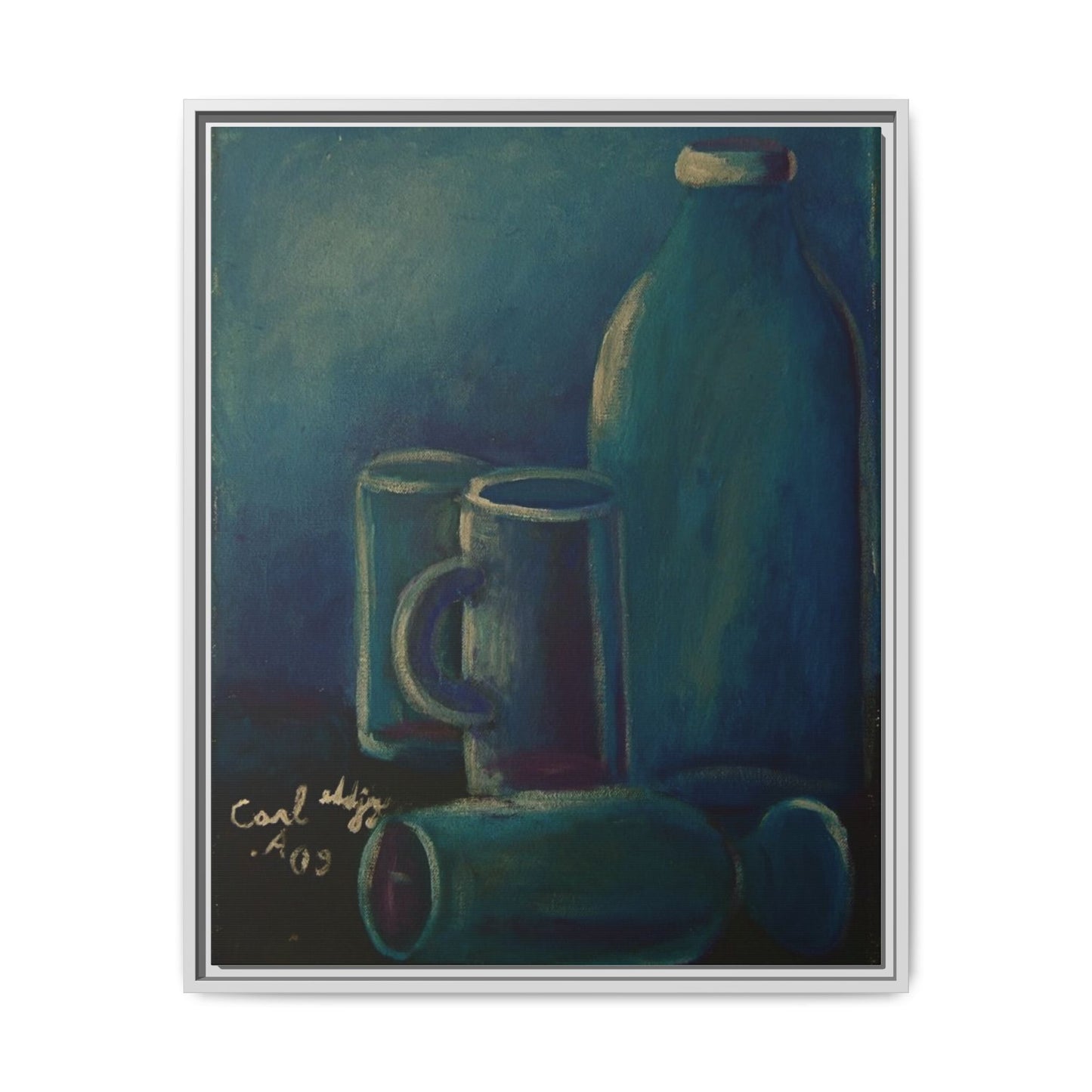 Canvas Wall Art Bottle and Glass