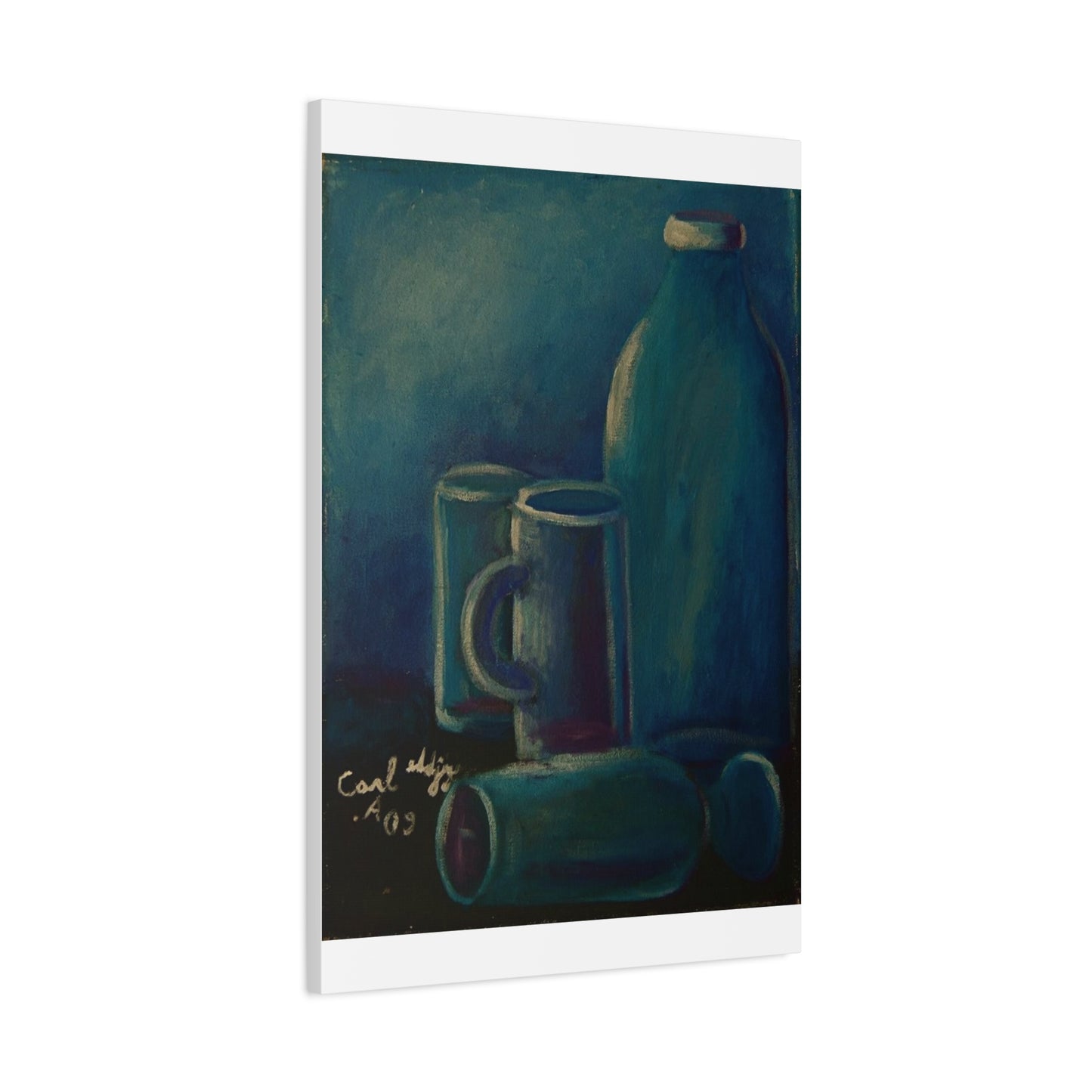 Canvas Art - Glass and Bottle Design