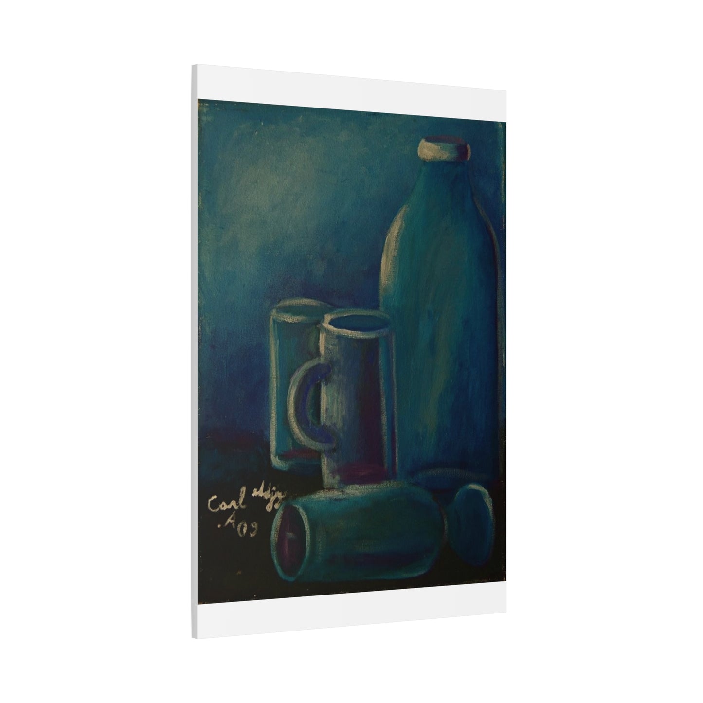 Canvas Art - Glass and Bottle Design