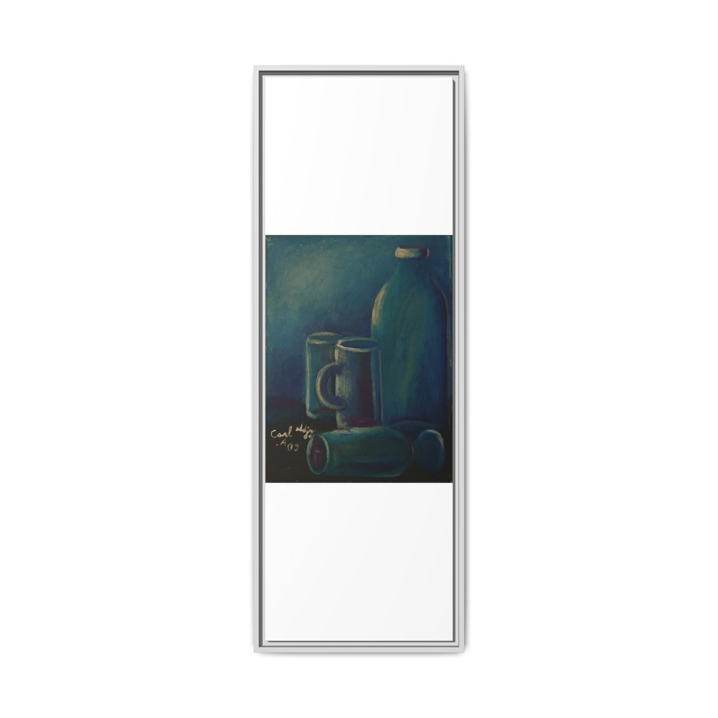 Canvas Wall Art Bottle and Glass
