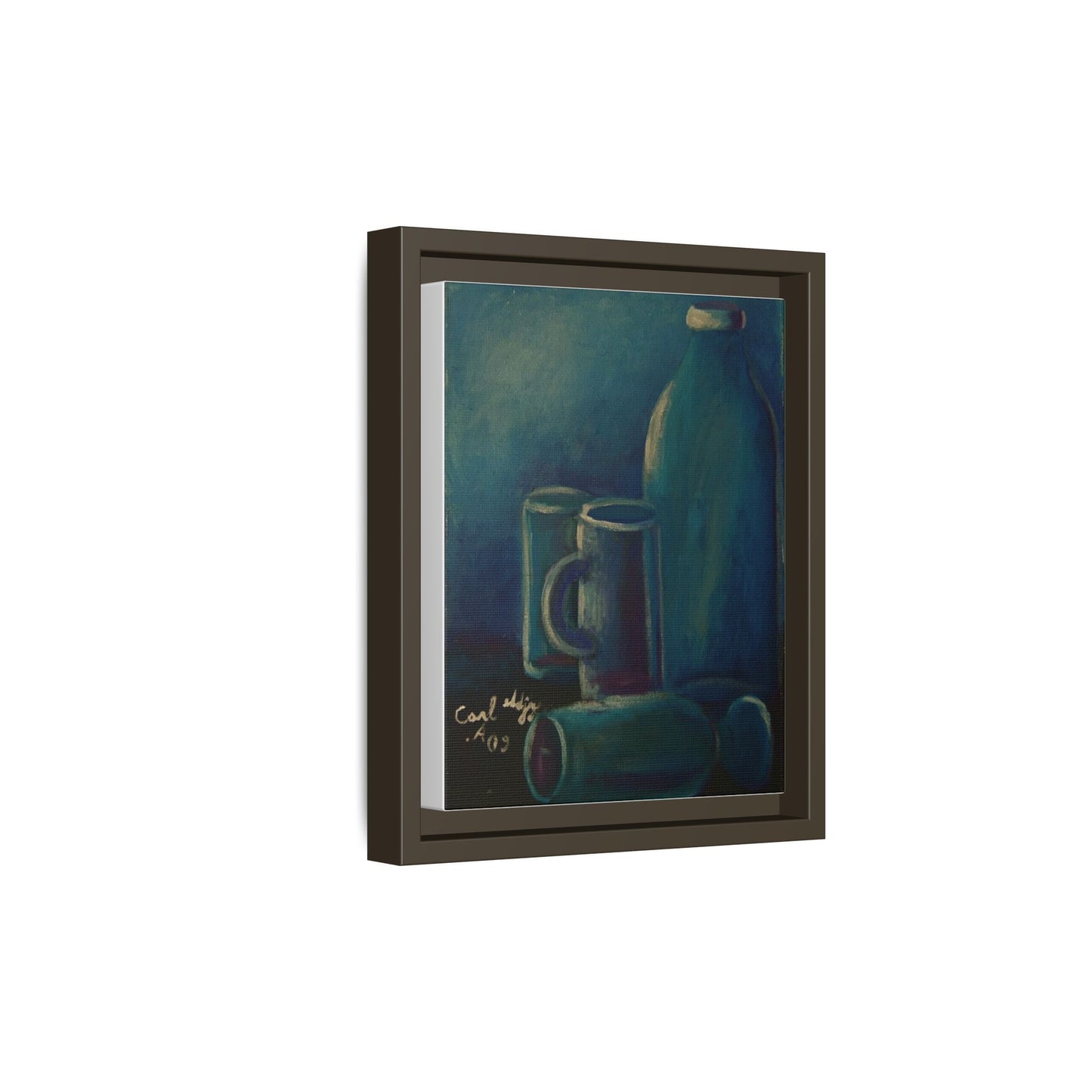 Canvas Wall Art Bottle and Glass
