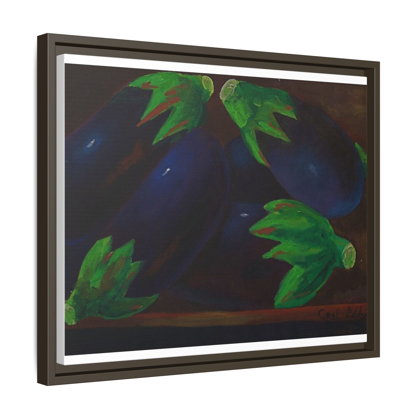 Canvas Wall Art - Tropical Eggplant Design