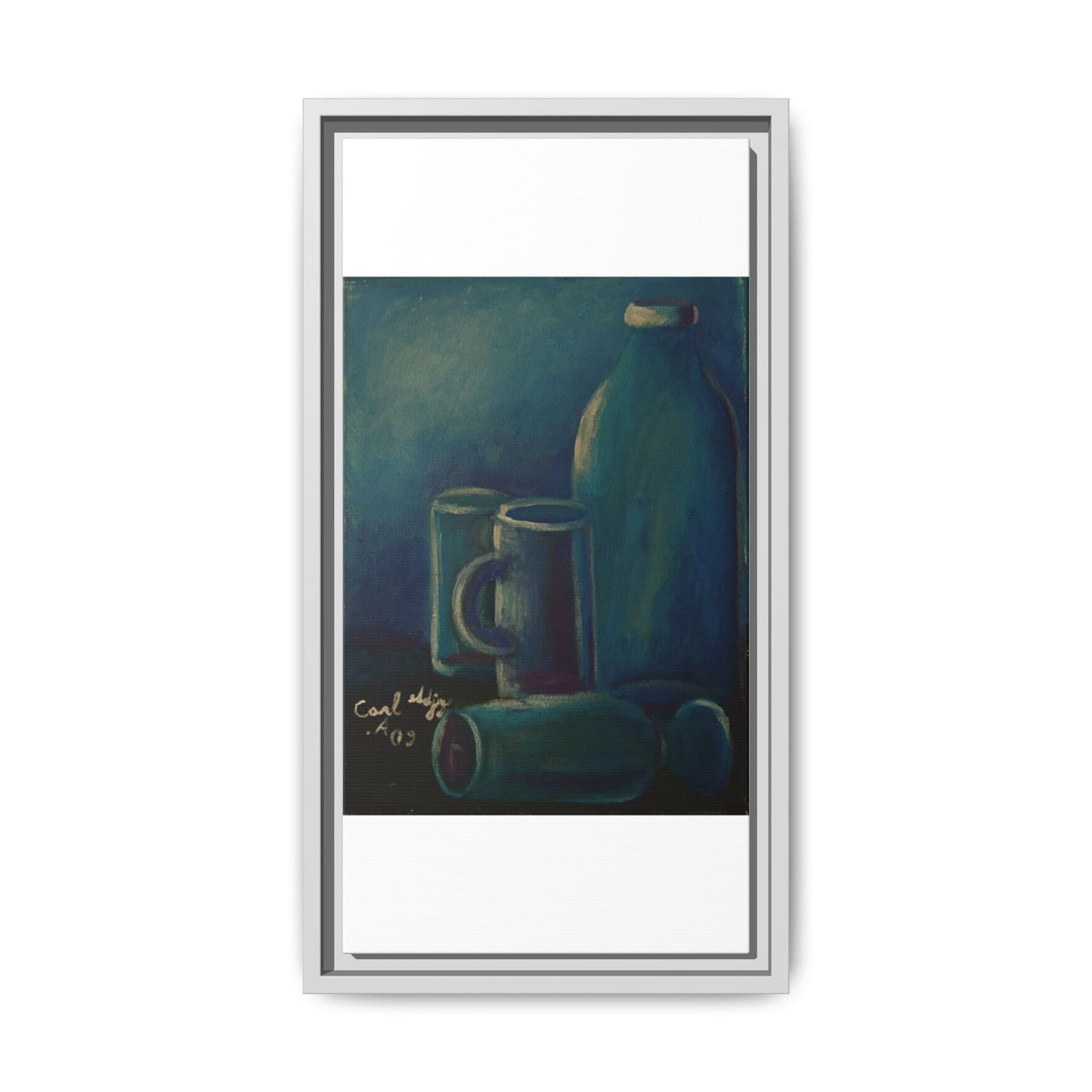 Canvas Wall Art Bottle and Glass