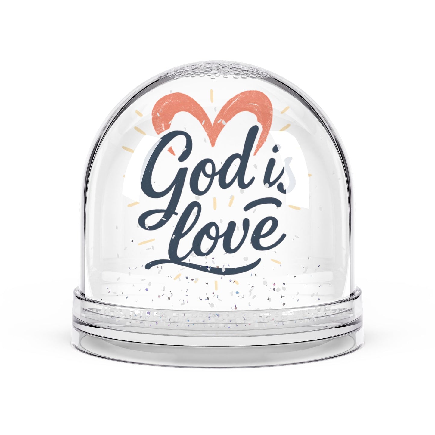 God is Love Snow Globe, Religious Home Decor, Heartwarming Gift, Keepsake for Weddings, Christian Holidays, Decoration