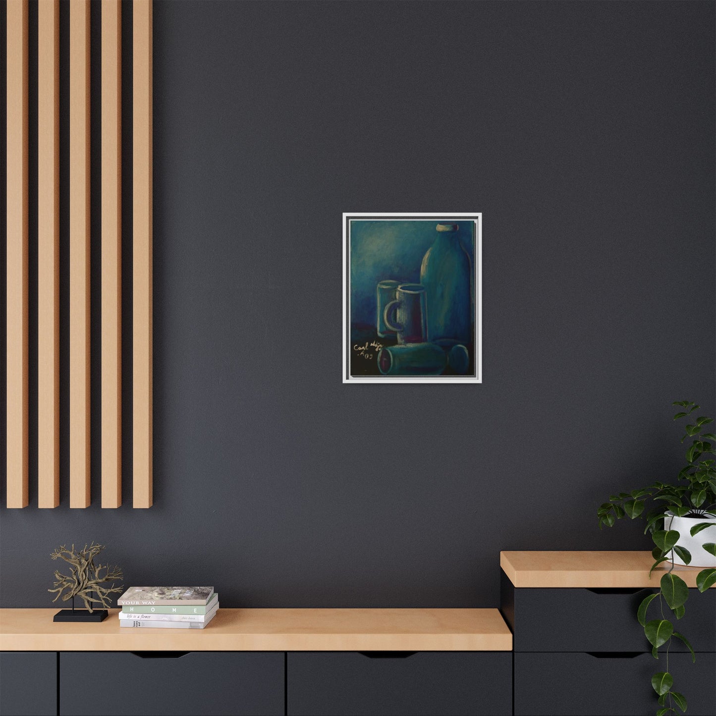 Canvas Wall Art Bottle and Glass