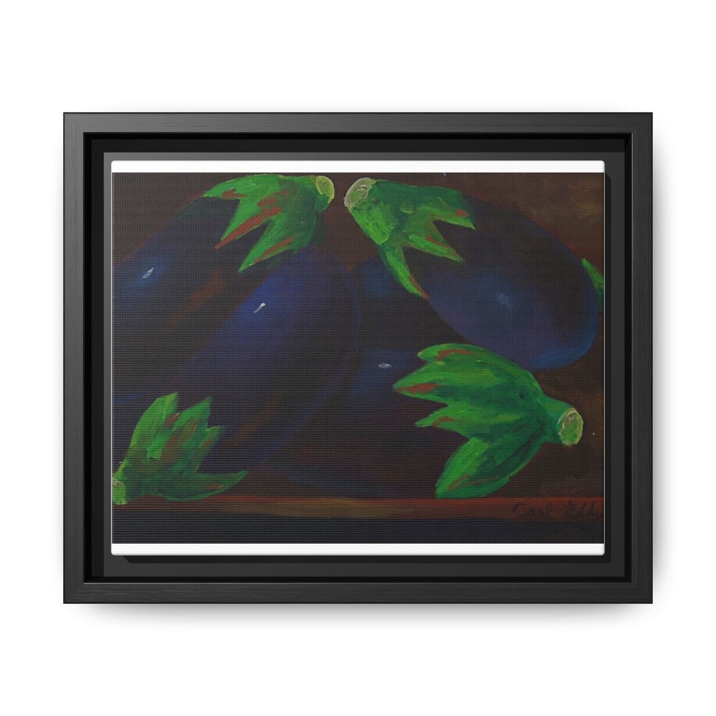 Canvas Wall Art - Tropical Eggplant Design