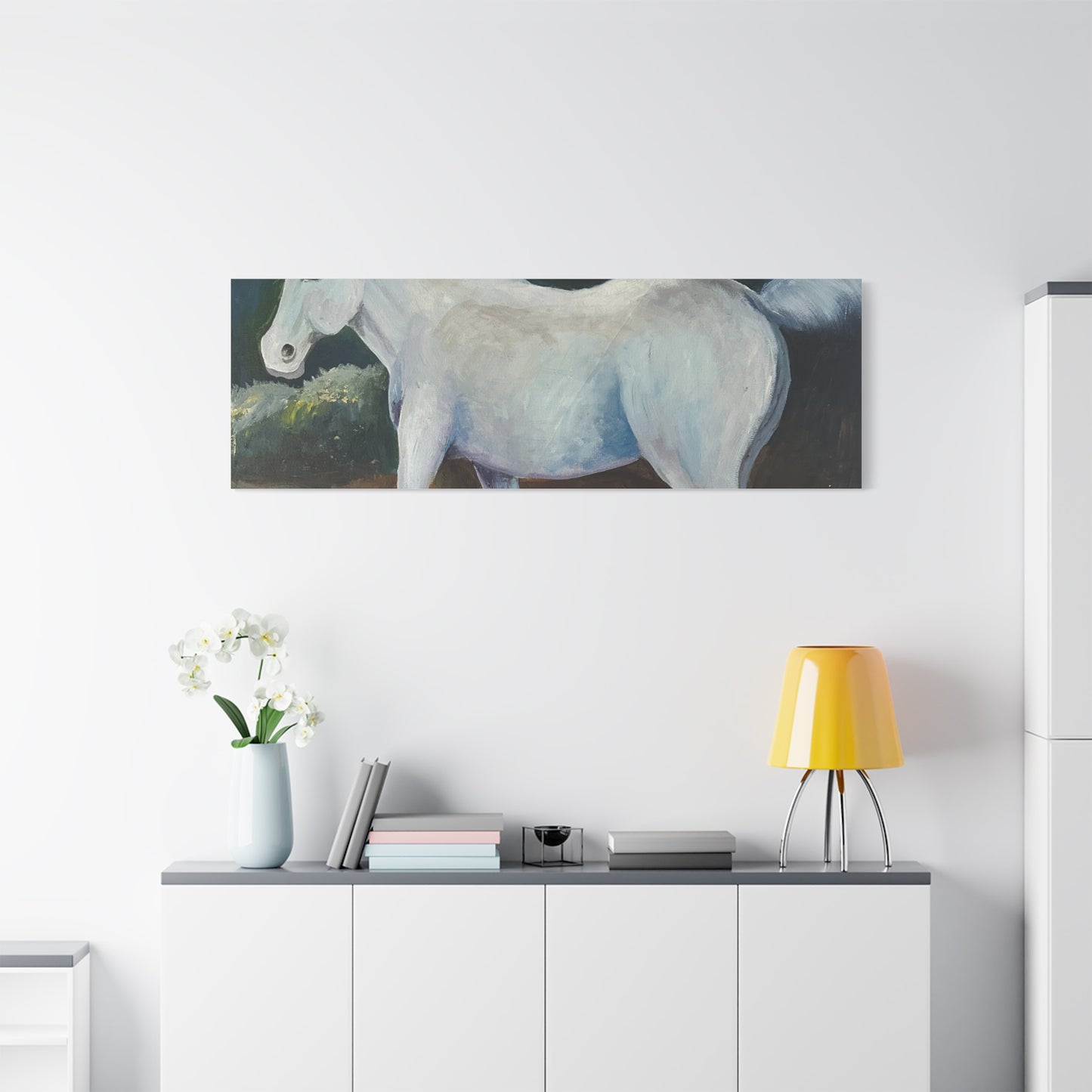 Canvas Art Print - White Horse