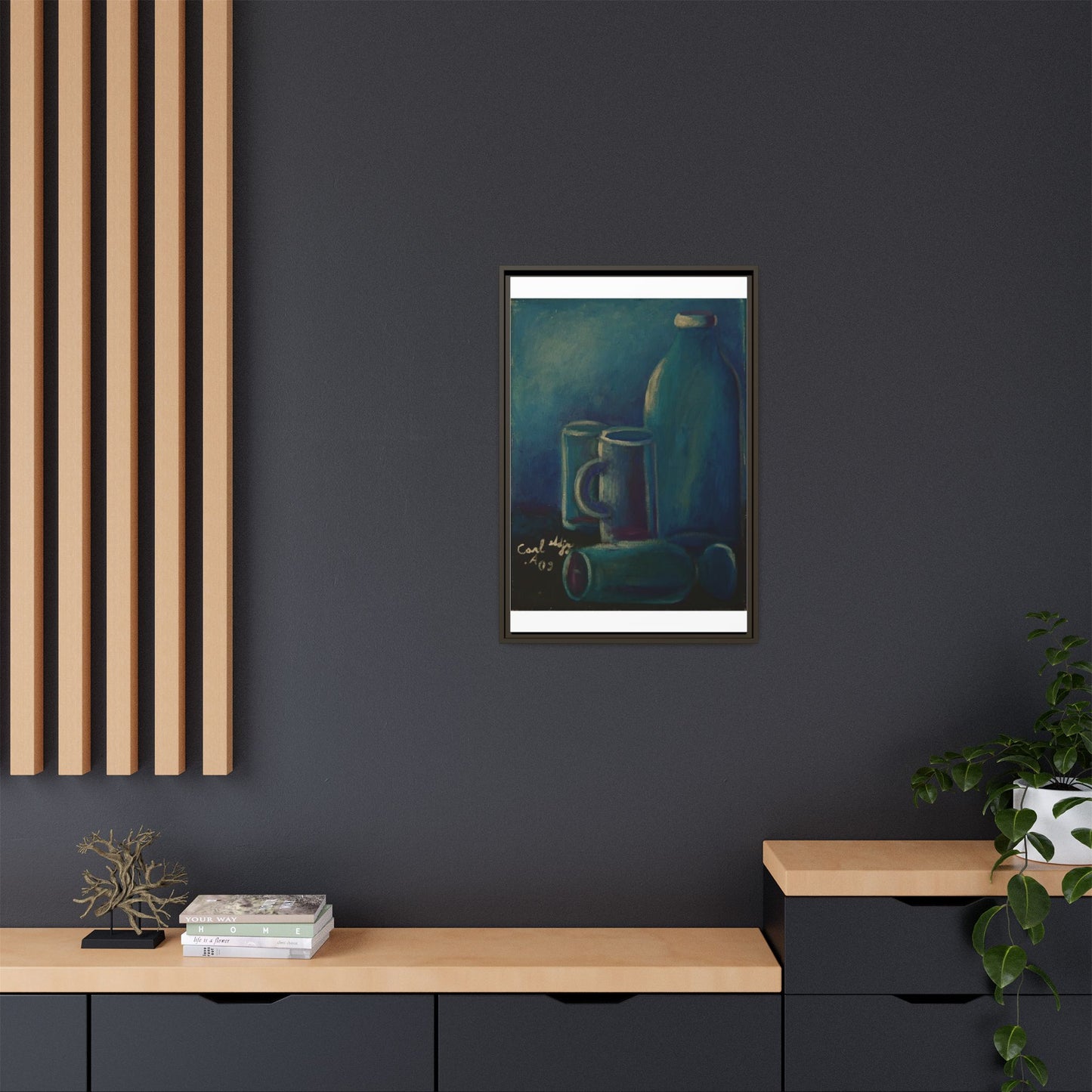 Canvas Wall Art Bottle and Glass