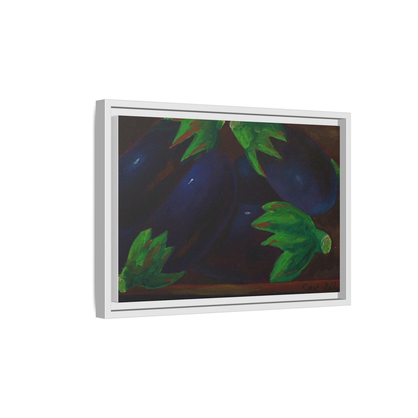 Canvas Wall Art - Tropical Eggplant Design