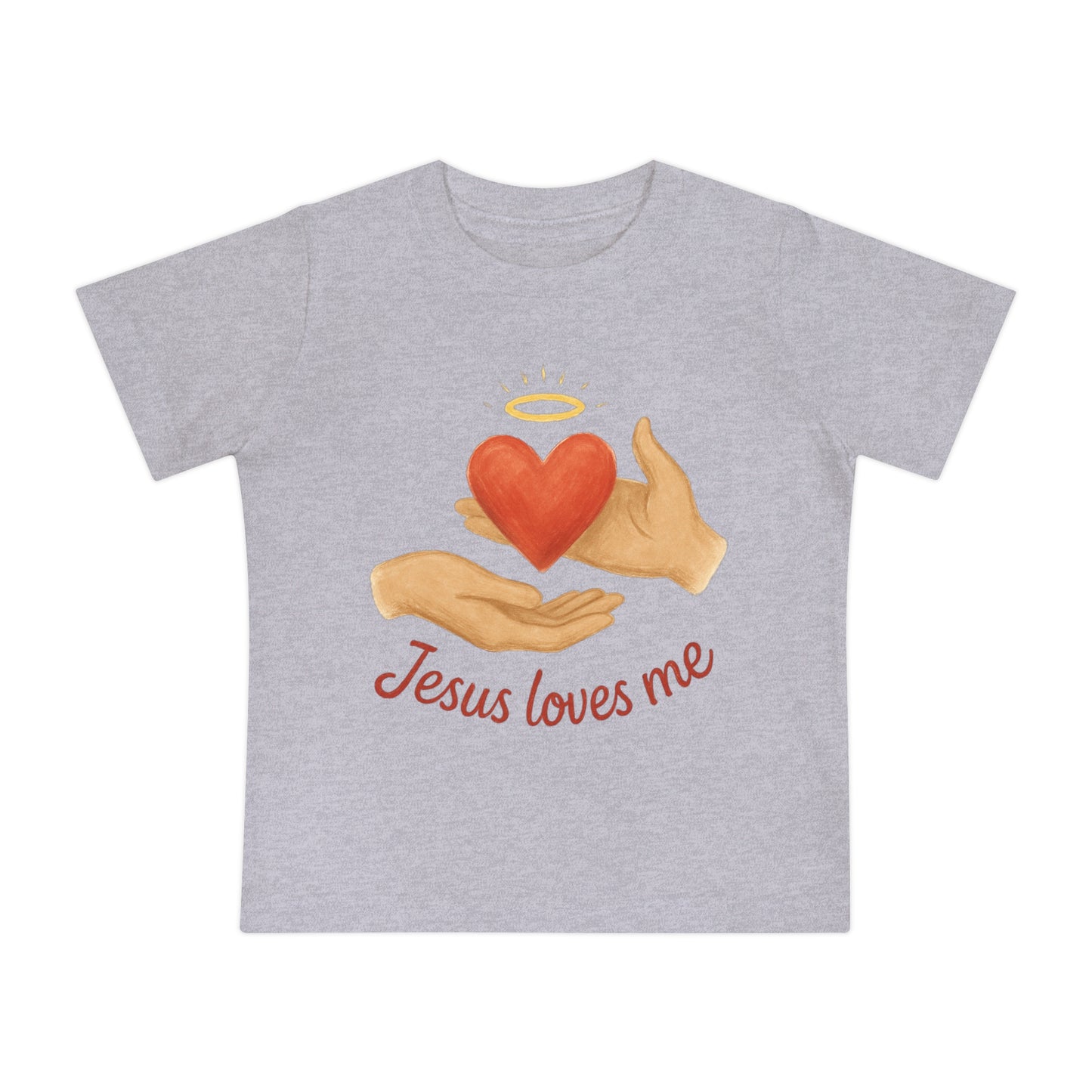 Children's Faith-Themed Tee, Baby Short Sleeve T-Shirt: Cute Jesus Loves Me Shirt, Toddler Gift, Baby Shower, Christian Apparel, Summer Wear