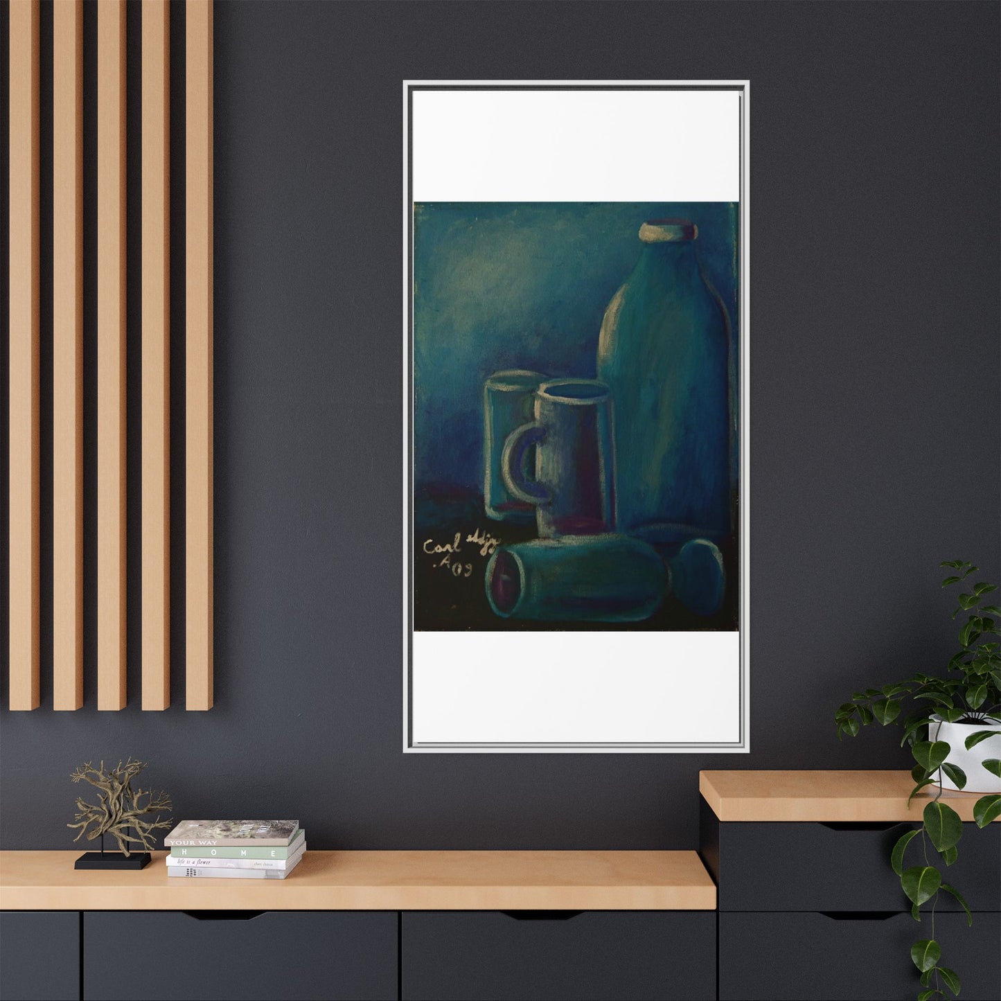 Canvas Wall Art Bottle and Glass