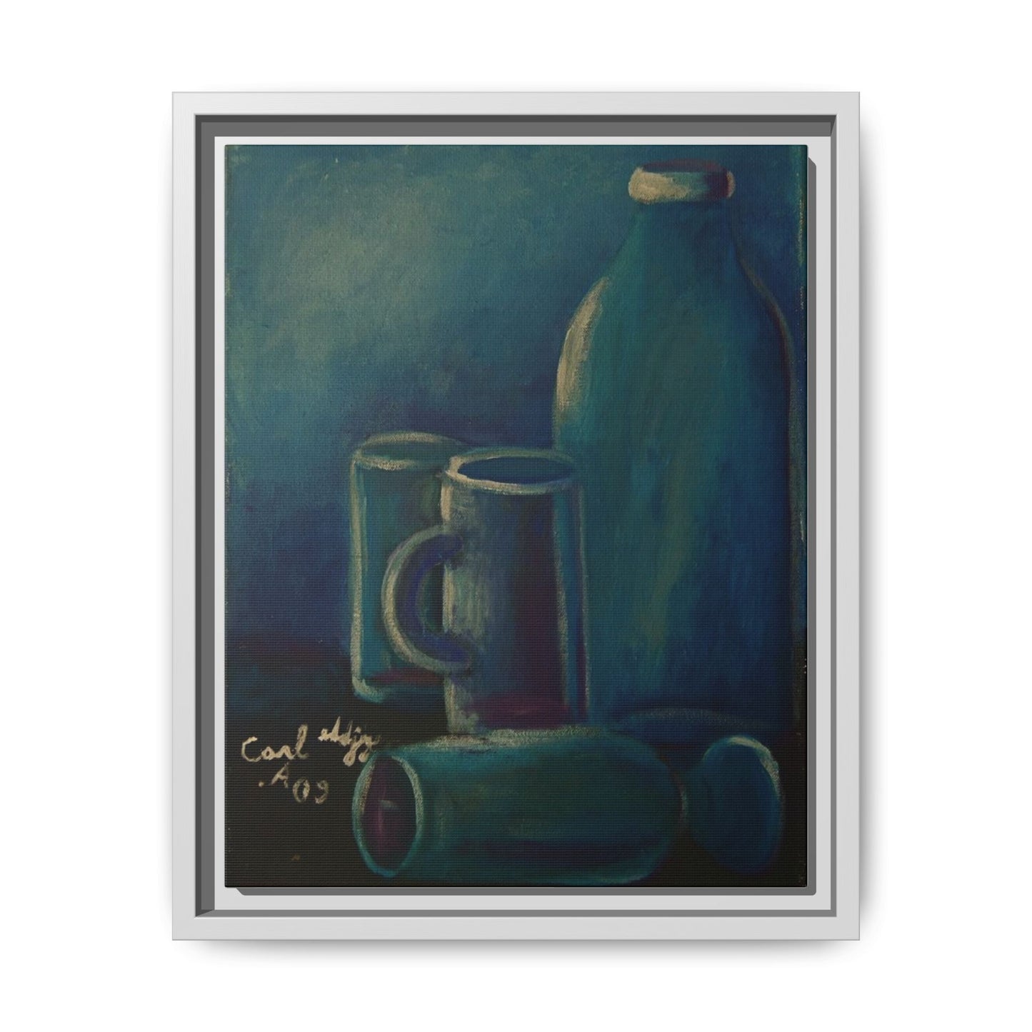 Canvas Wall Art Bottle and Glass