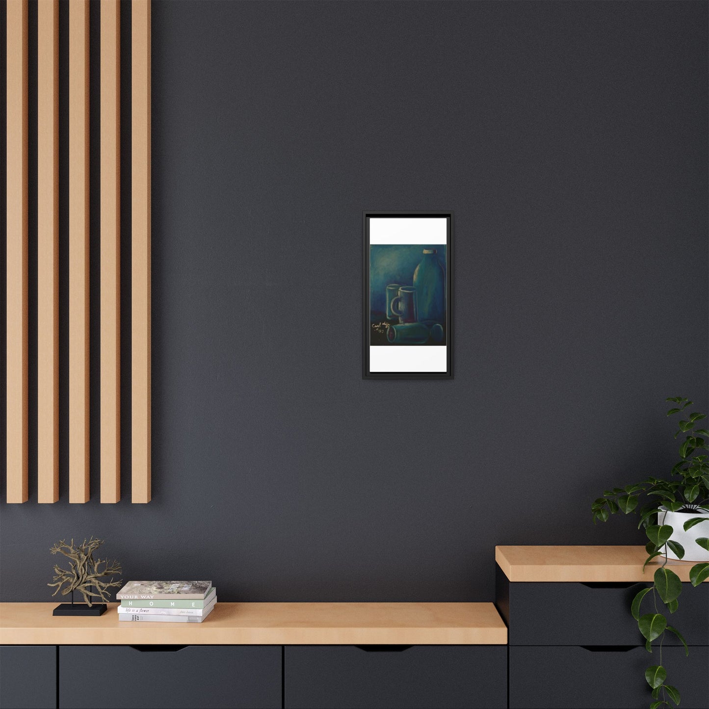 Canvas Wall Art Bottle and Glass