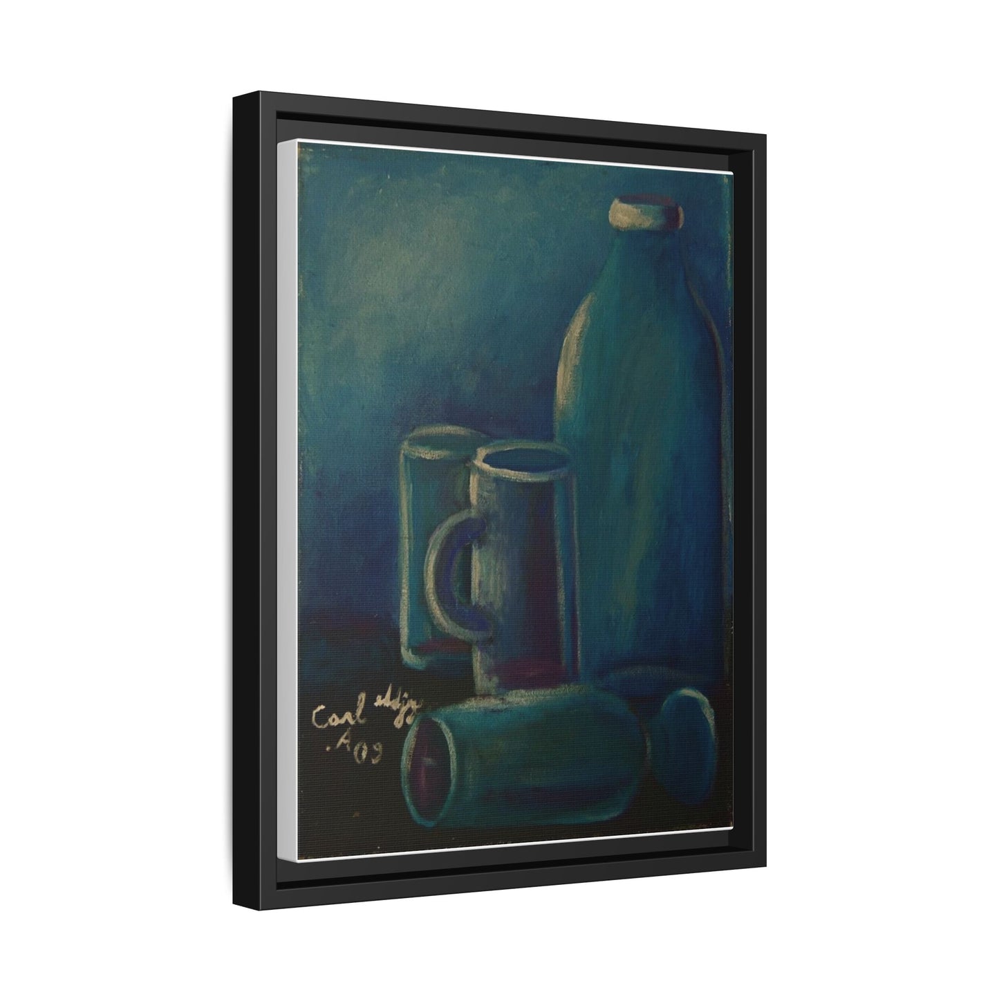 Canvas Wall Art Bottle and Glass