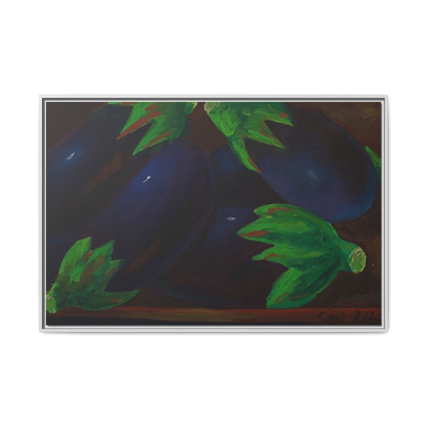 Canvas Wall Art - Tropical Eggplant Design