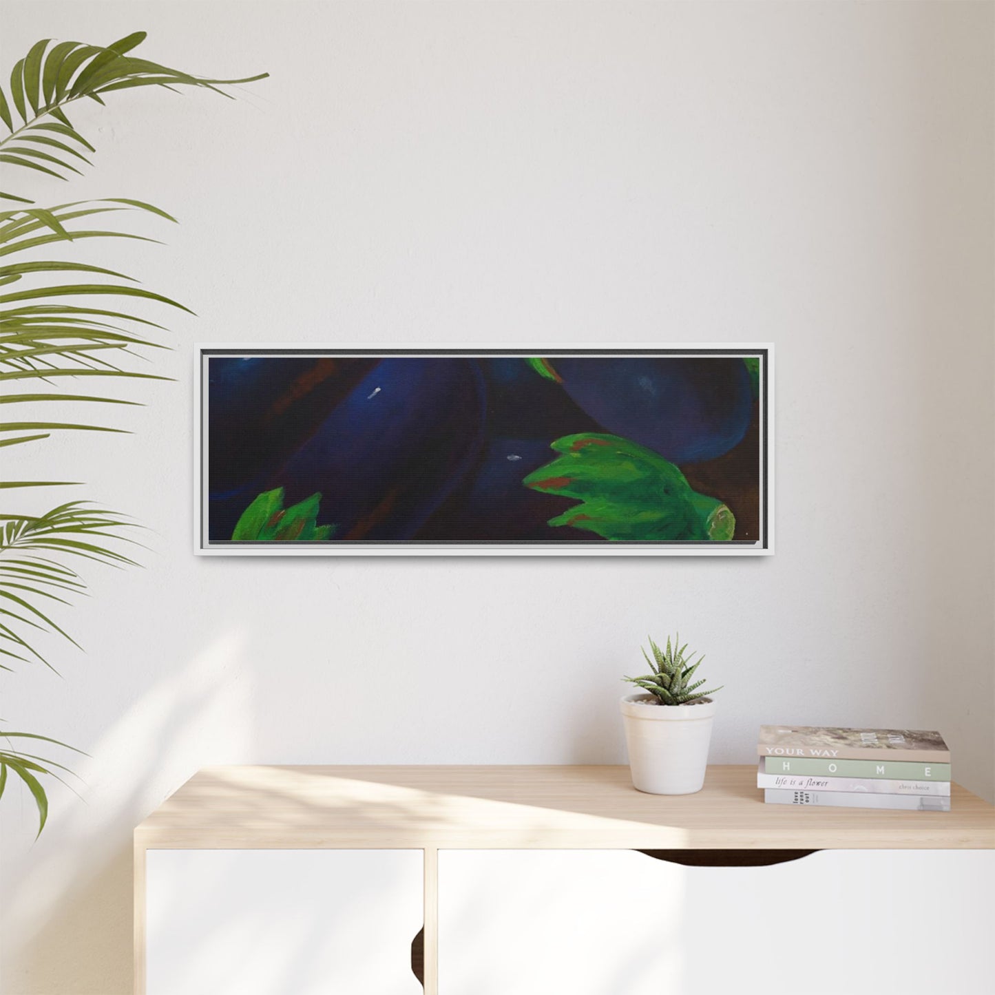 Canvas Wall Art - Tropical Eggplant Design