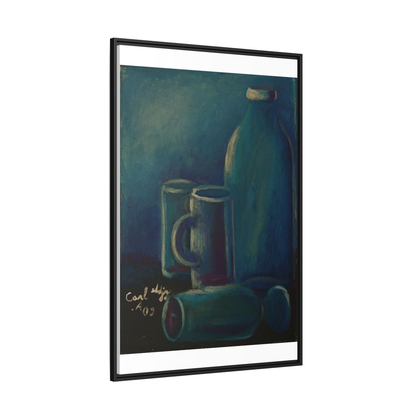 Canvas Wall Art Bottle and Glass