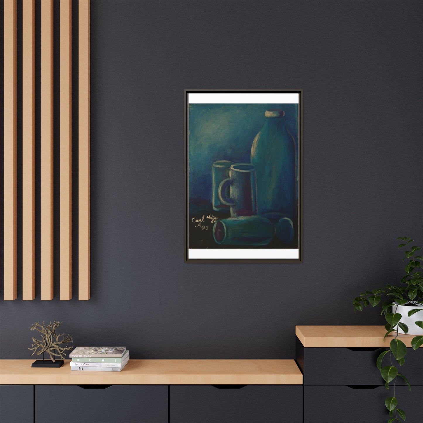 Canvas Wall Art Bottle and Glass