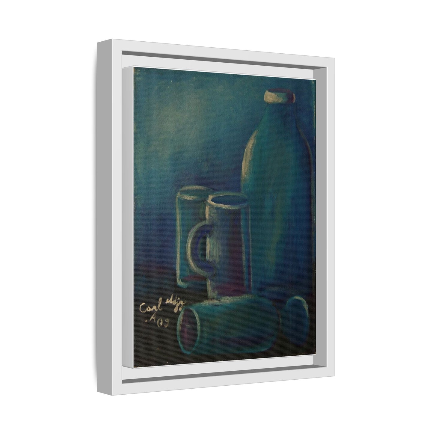 Canvas Wall Art Bottle and Glass