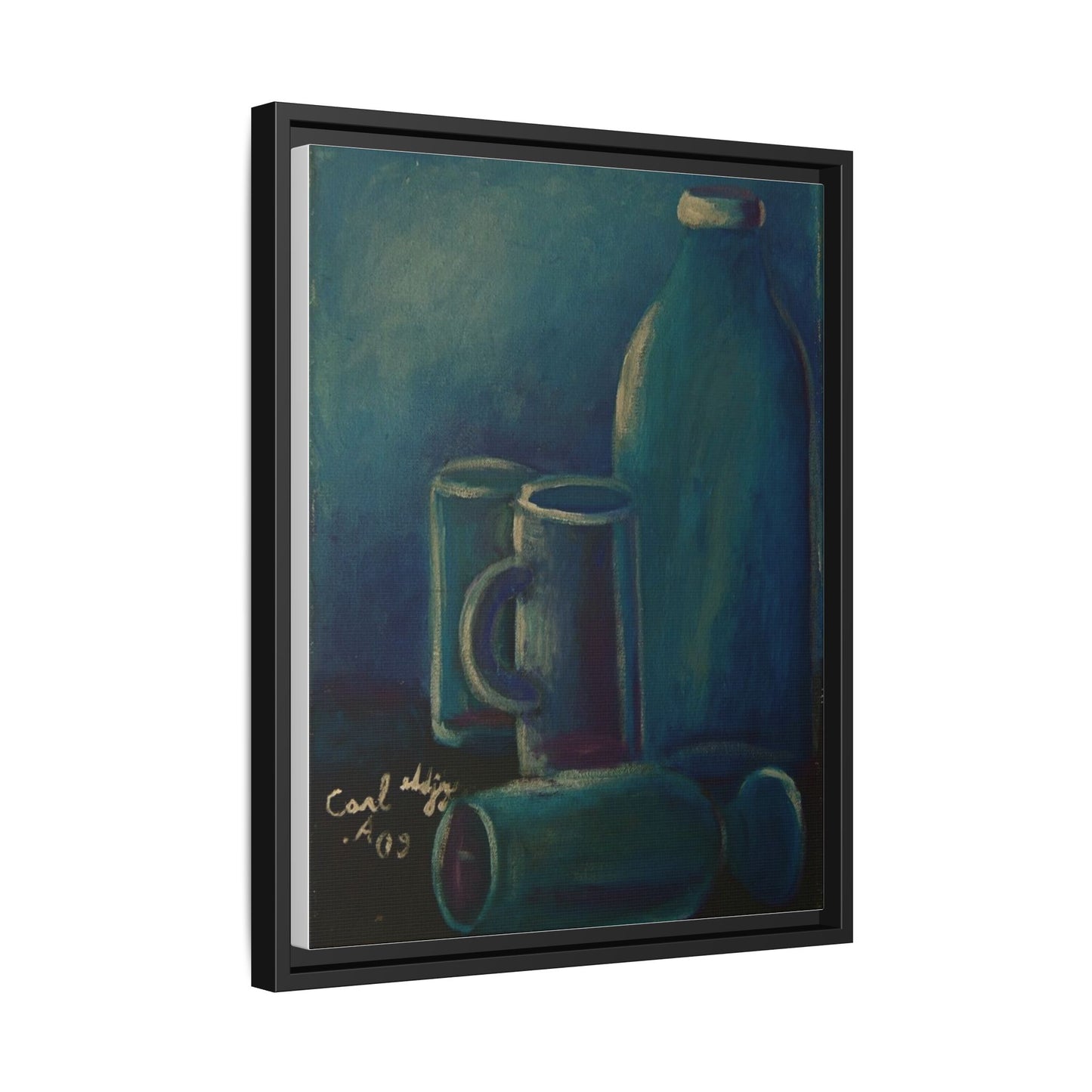 Canvas Wall Art Bottle and Glass