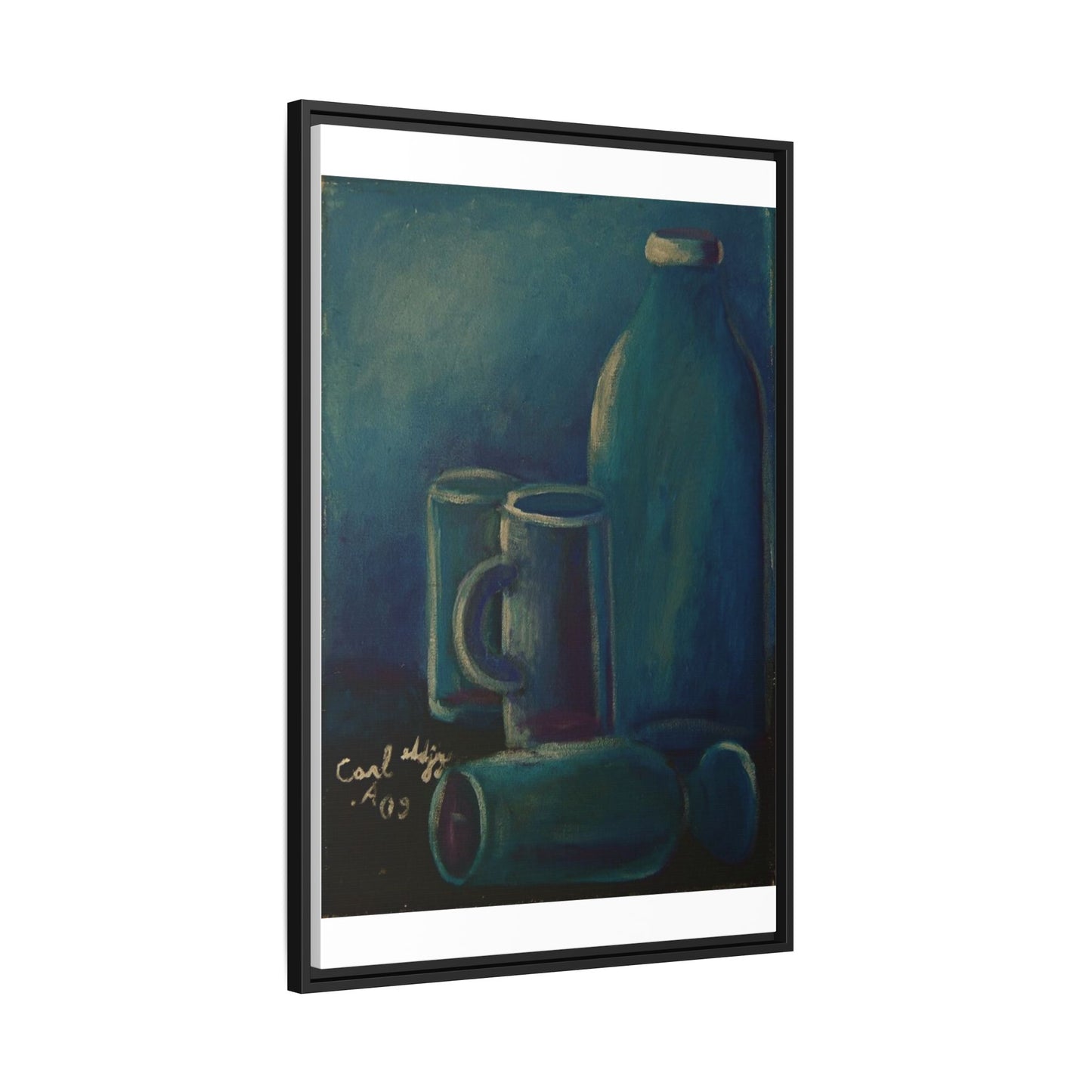 Canvas Wall Art Bottle and Glass