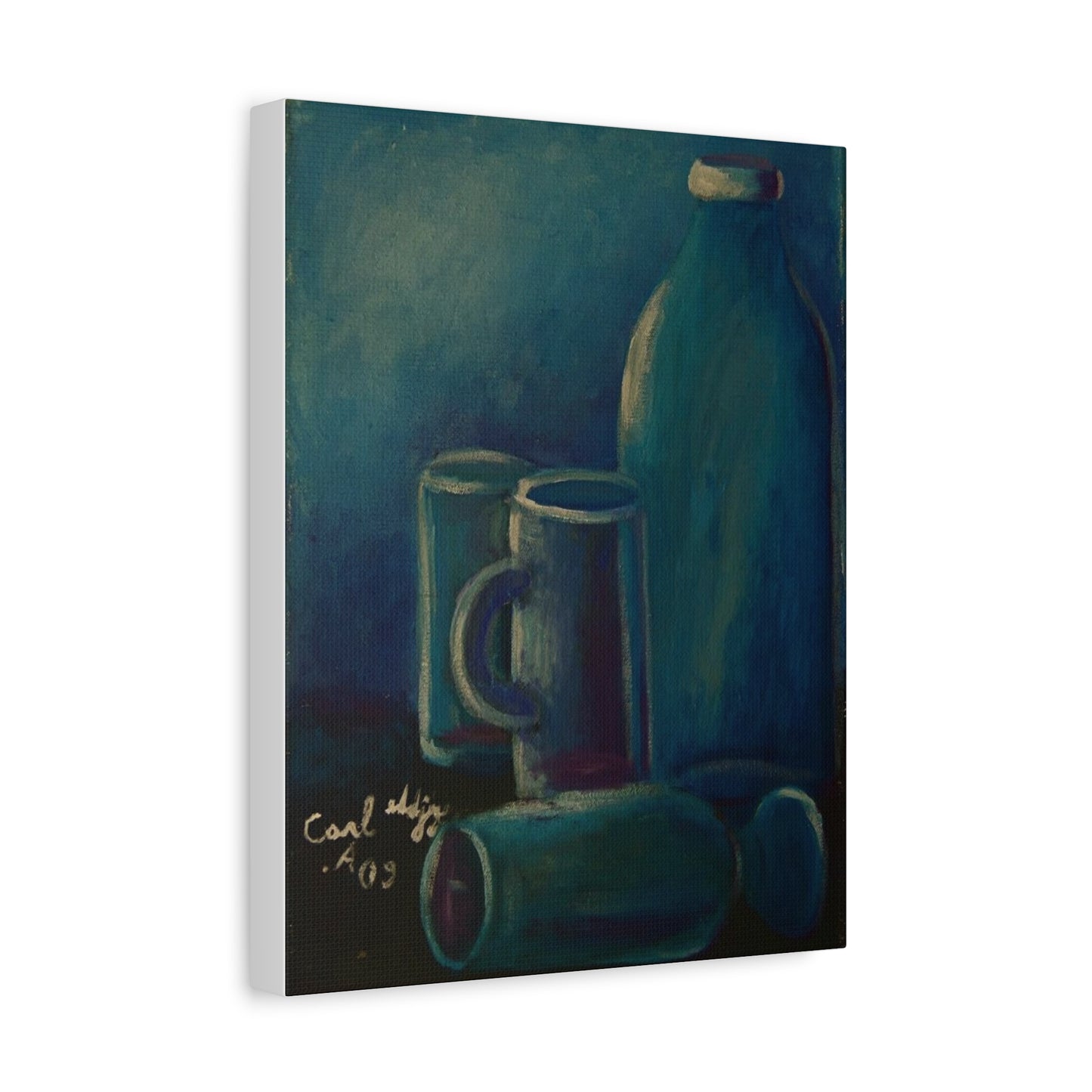 Canvas Art - Glass and Bottle Design