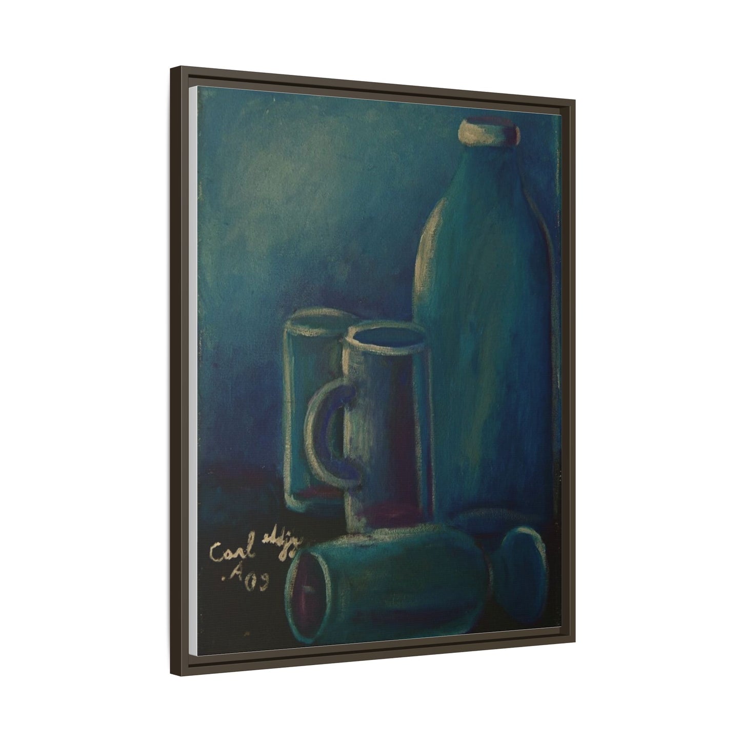 Canvas Wall Art Bottle and Glass