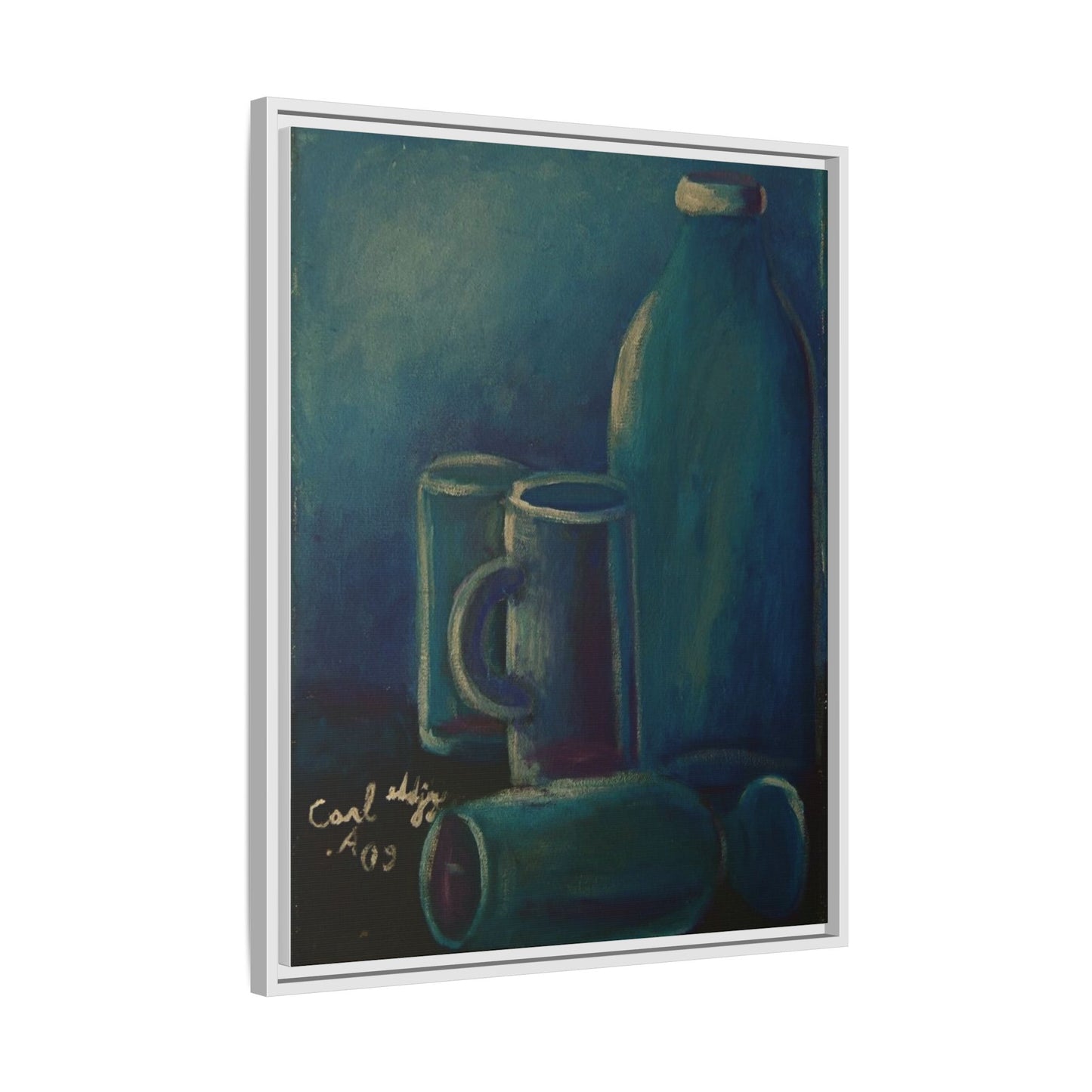 Canvas Wall Art Bottle and Glass