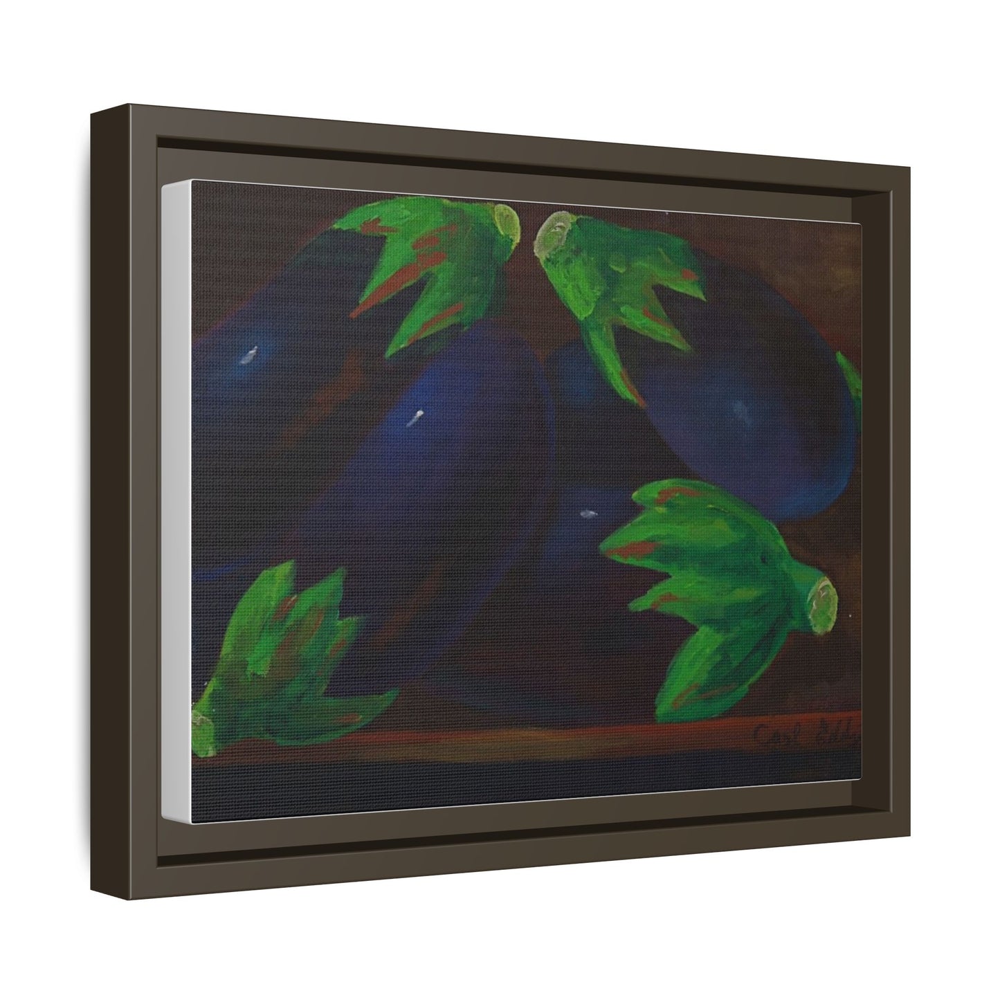 Canvas Wall Art - Tropical Eggplant Design