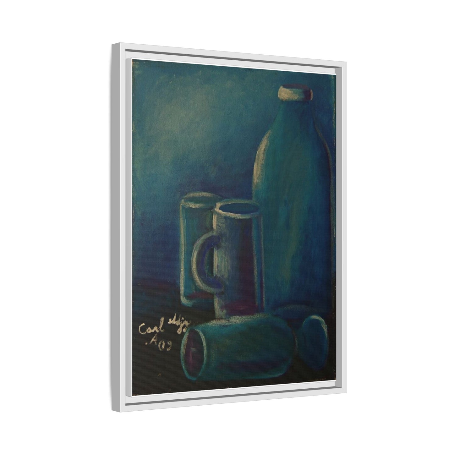 Canvas Wall Art Bottle and Glass