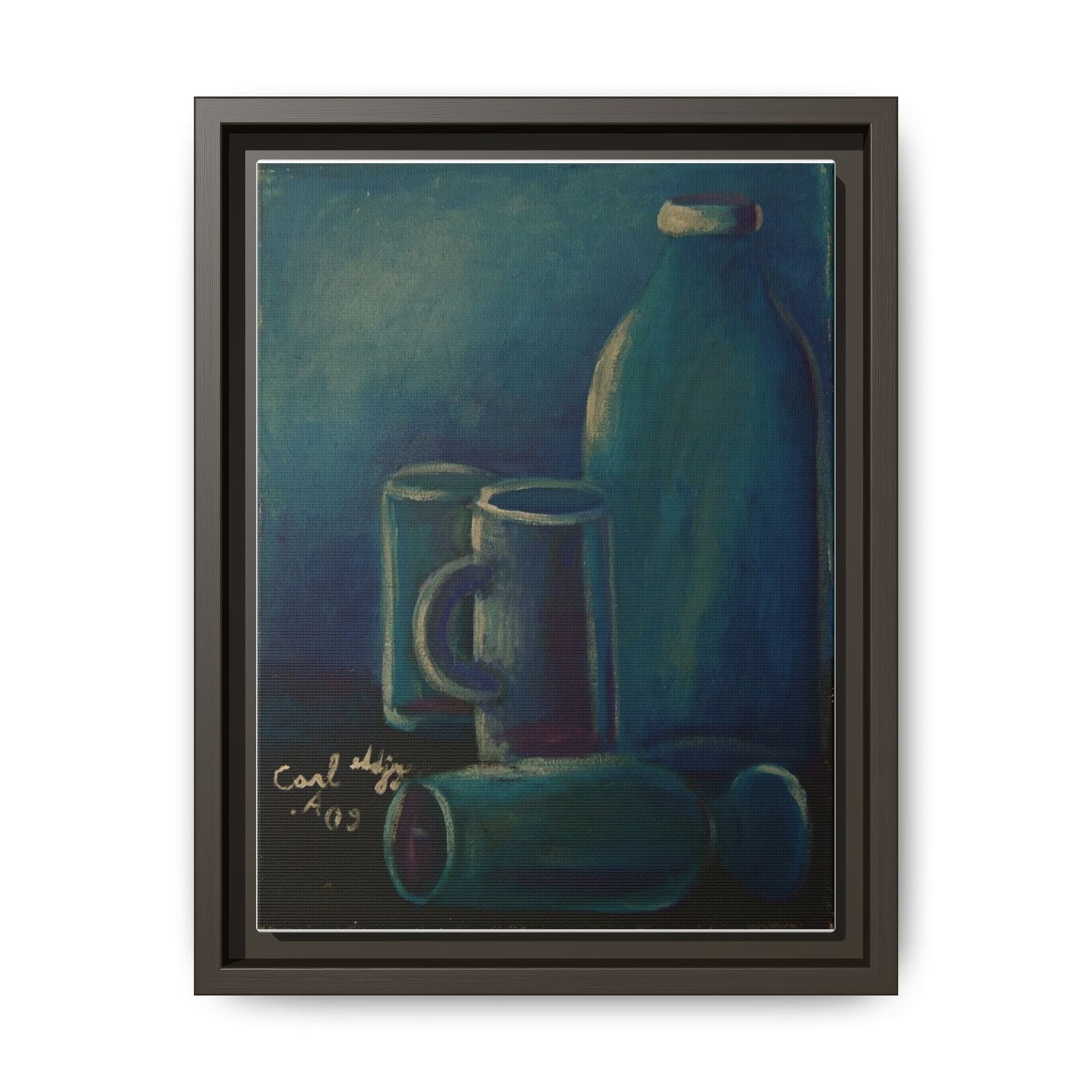 Canvas Wall Art Bottle and Glass