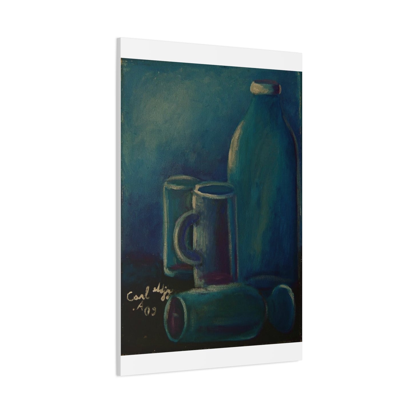Canvas Art - Glass and Bottle Design