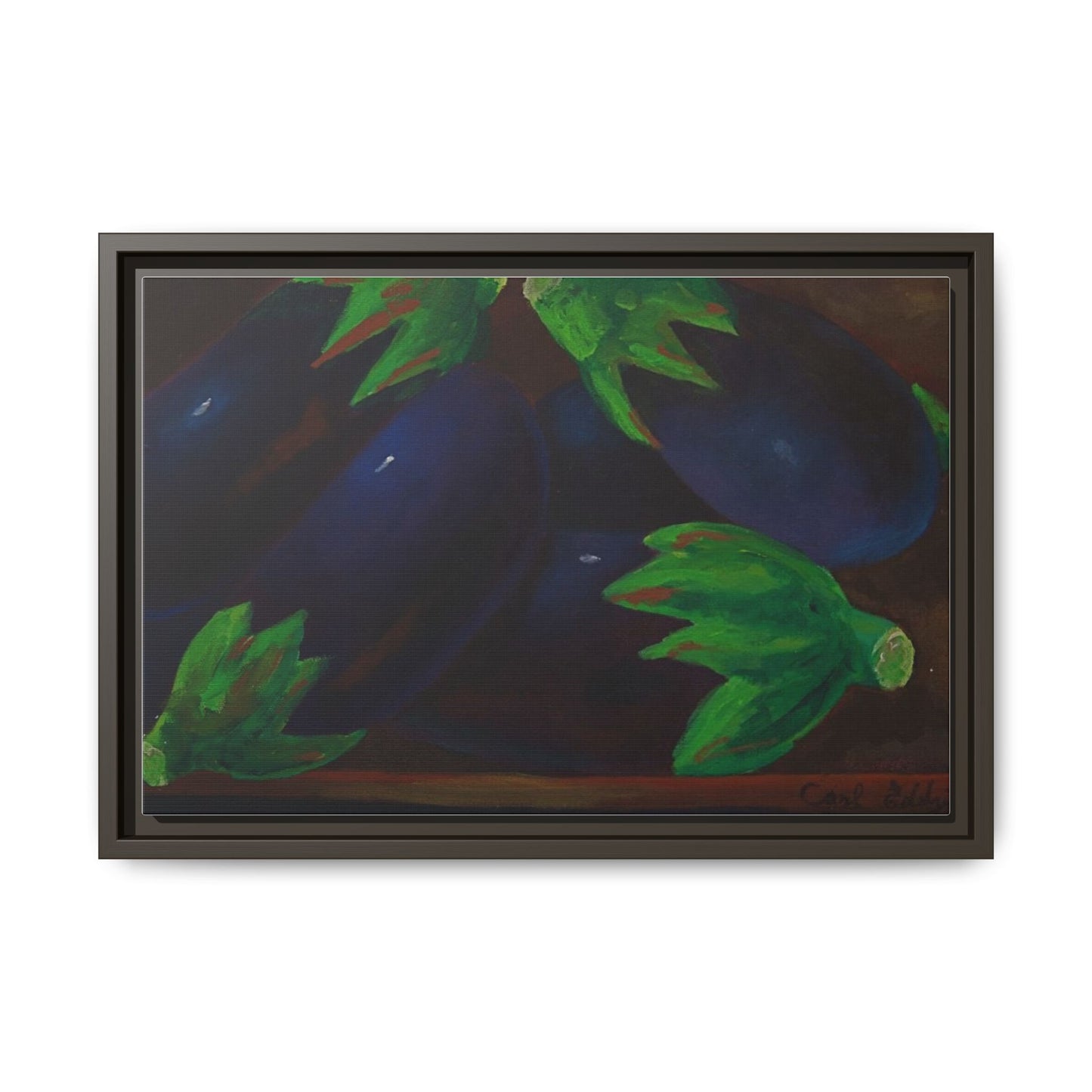 Canvas Wall Art - Tropical Eggplant Design