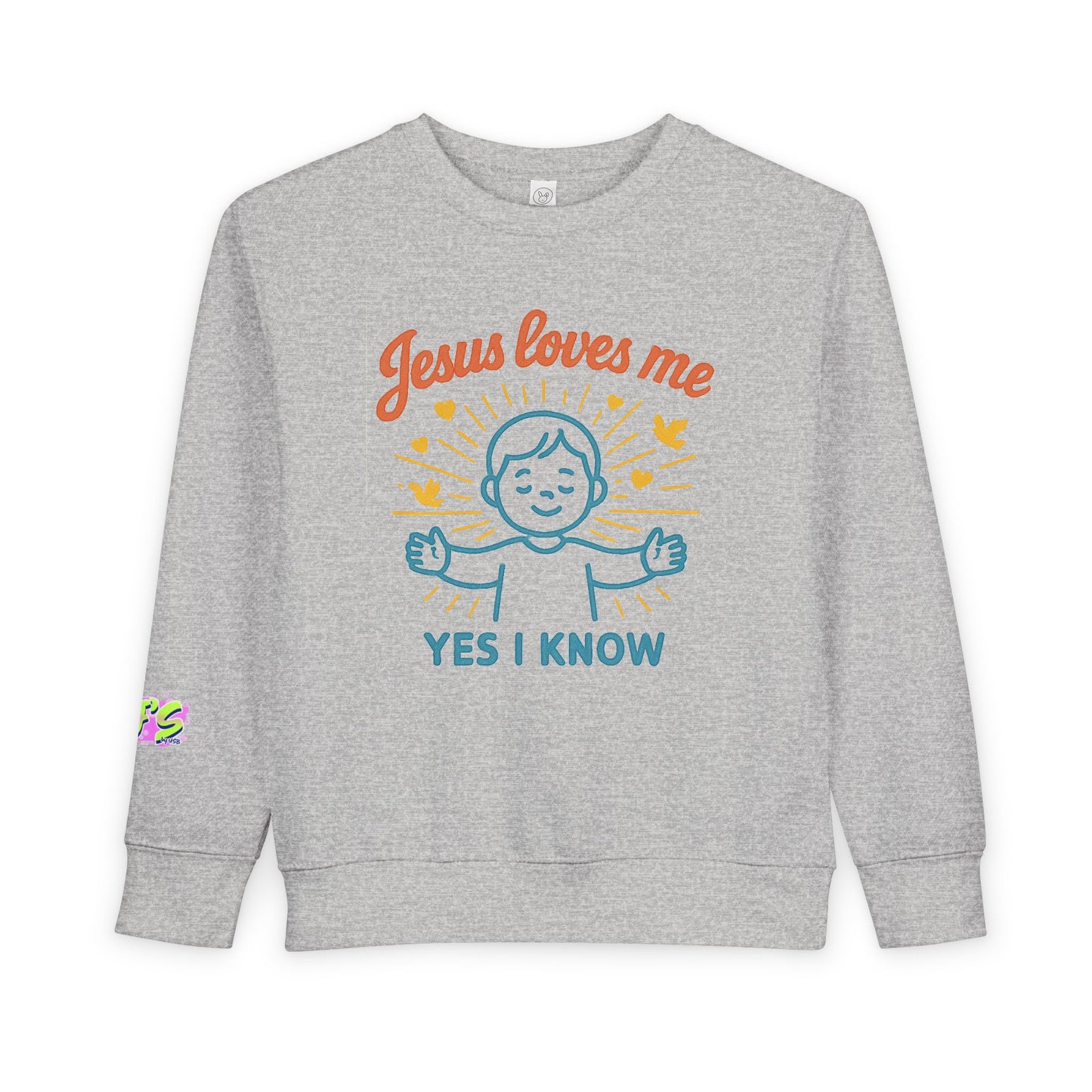 Toddler Sweatshirt - Jesus Loves Me, Cute Kids' Crewneck, Faith-Inspired Apparel, Perfect for Church and Gifts