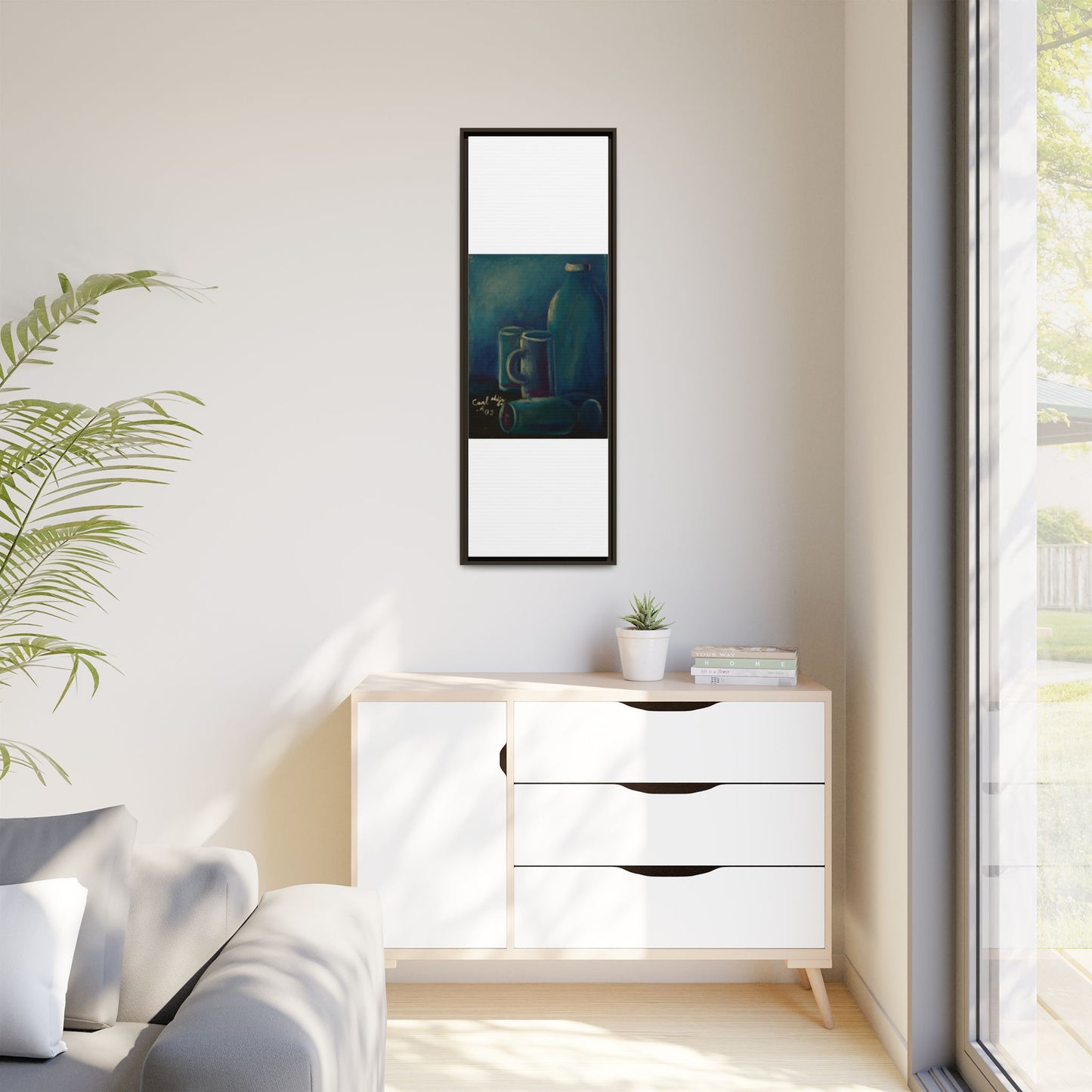 Canvas Wall Art Bottle and Glass