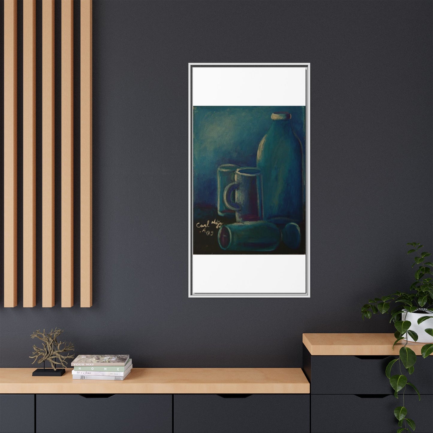 Canvas Wall Art Bottle and Glass