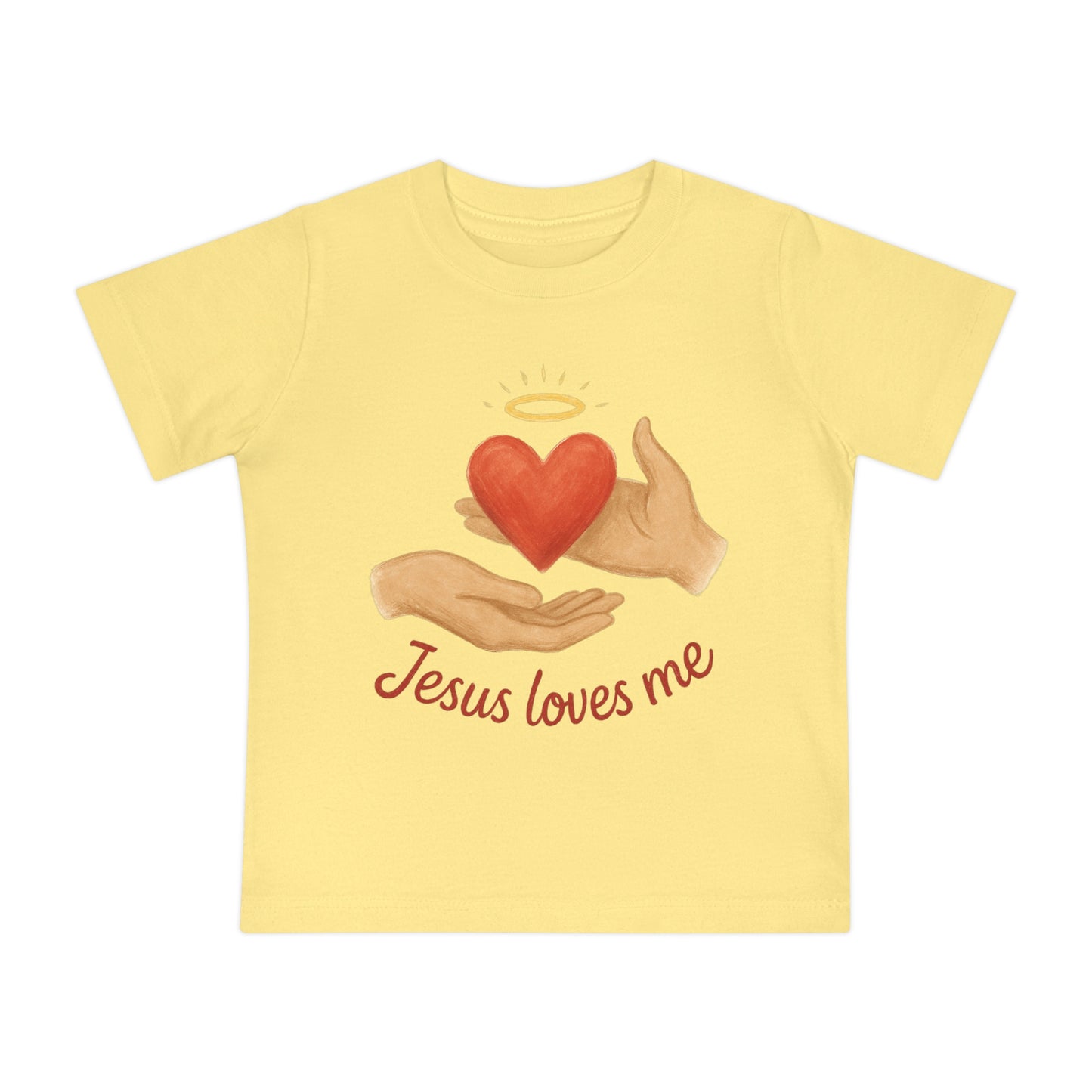 Children's Faith-Themed Tee, Baby Short Sleeve T-Shirt: Cute Jesus Loves Me Shirt, Toddler Gift, Baby Shower, Christian Apparel, Summer Wear