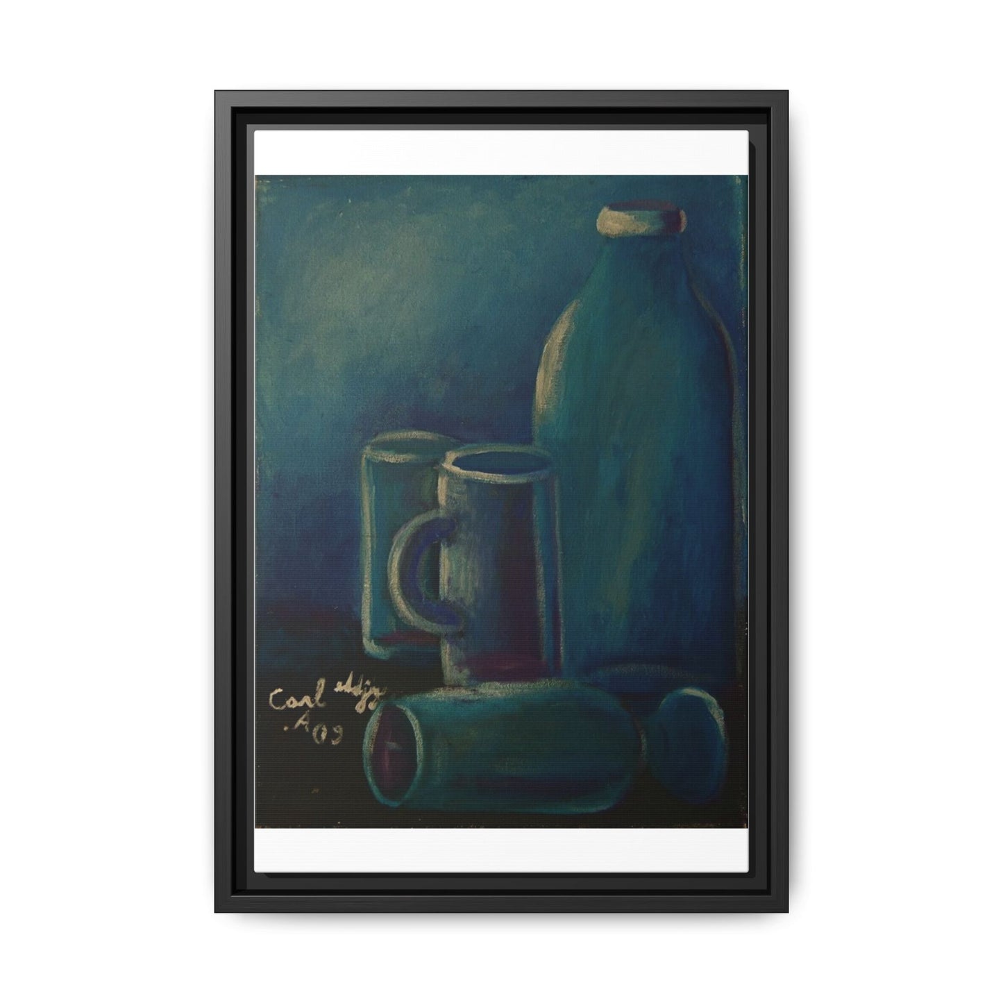 Canvas Wall Art Bottle and Glass