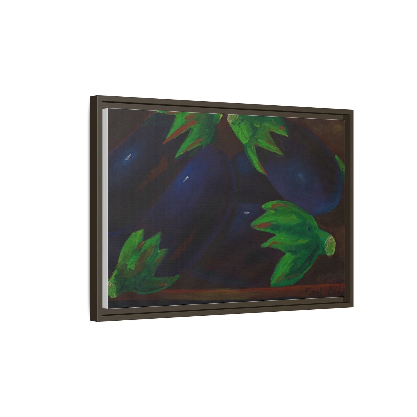 Canvas Wall Art - Tropical Eggplant Design