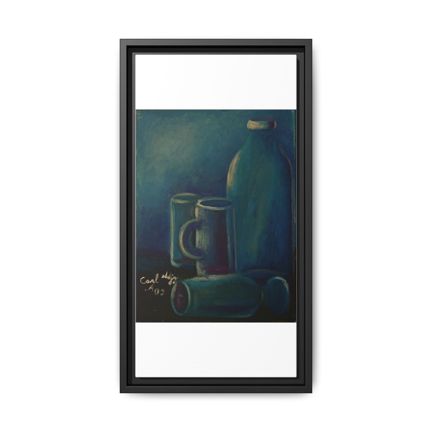 Canvas Wall Art Bottle and Glass