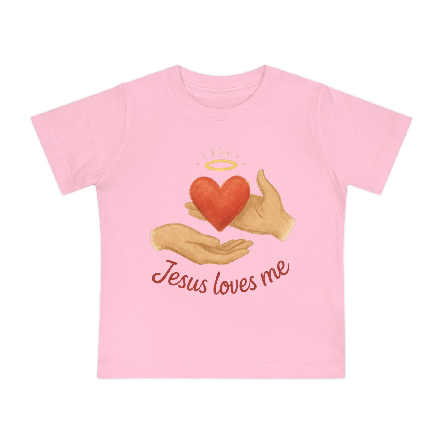 Children's Faith-Themed Tee, Baby Short Sleeve T-Shirt: Cute Jesus Loves Me Shirt, Toddler Gift, Baby Shower, Christian Apparel, Summer Wear