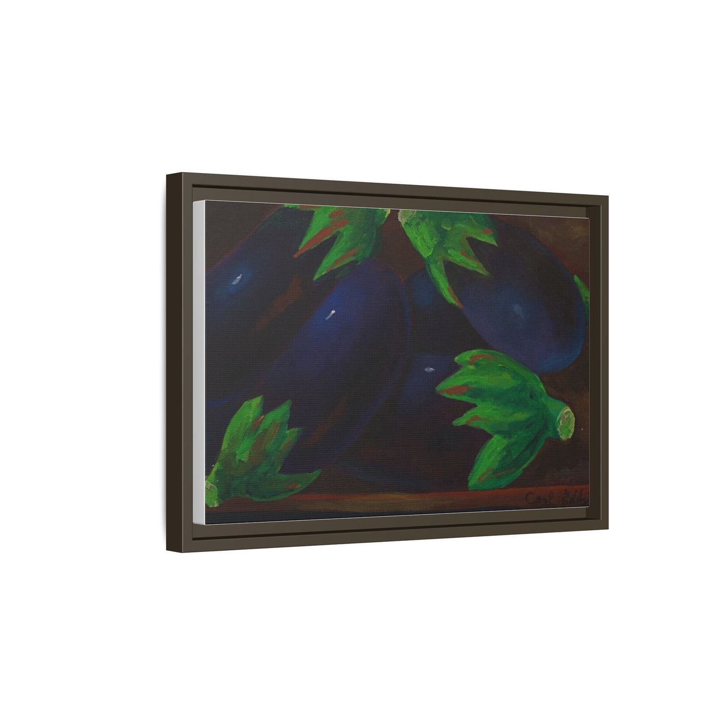Canvas Wall Art - Tropical Eggplant Design